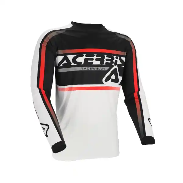Tricou Acerbis Linear Lugo Alb/Negru XL Cel mai bun preț