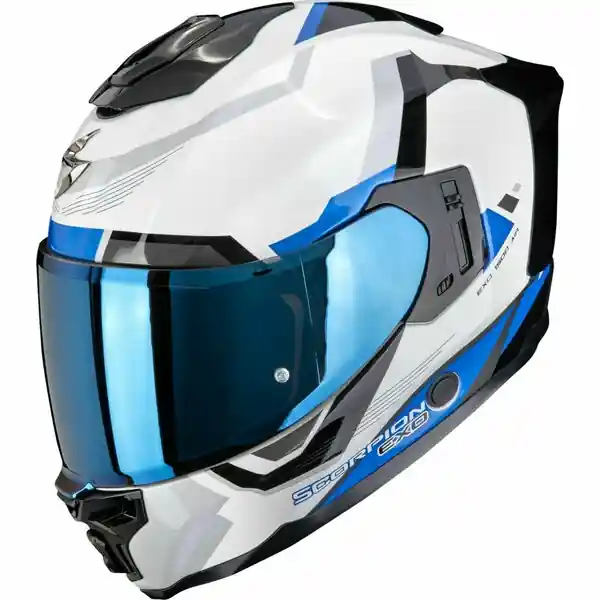 Casca integrala SCORPION EXO-1500 AIR ARENA L Alb/Albastru Premium