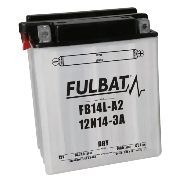 Cumpără online Baterie Moto Fulbat FB14L-A2 / 12N14-3A Dry 12V 14.7Ah 175A – Include Electrolit
