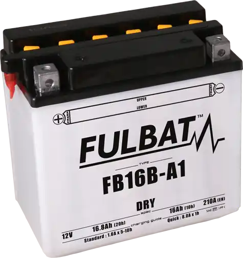 Baterie Moto Fulbat FB16B-A1 Dry 12V 16.8Ah 210A – Include Electrolit Preferatul clienților