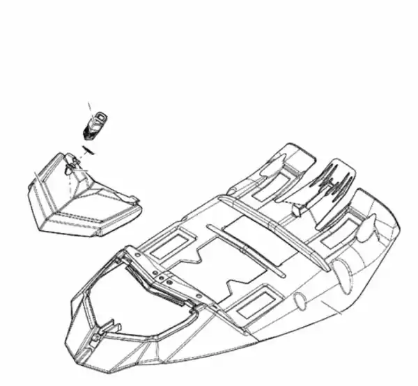Plată sigură Sno-X Seat storage strap Ski-Doo