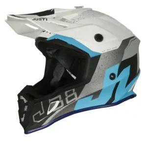 Casca JUST1 J38 Korner Light Blue/White Matt 62-XL Plată sigură