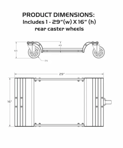 Caliber TraxWheels 2.0 wheel caster Retur gratuit