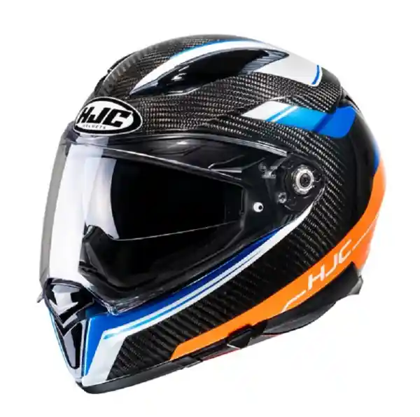 Calitate înaltă Casca HJC F70 Carbon Ubis Albastru Portocaliu XS