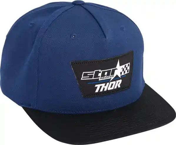 THOR Star Racing Champ Snapback Hat Blue ONE SIZE Retur ușor