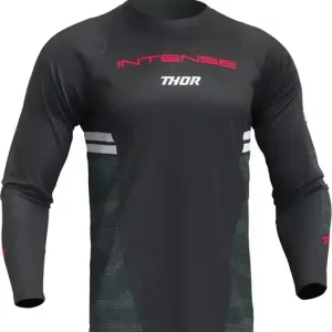 Tricou MTB Thor Intense Assist Berm Black/Green 2XL Ofertă de sezon