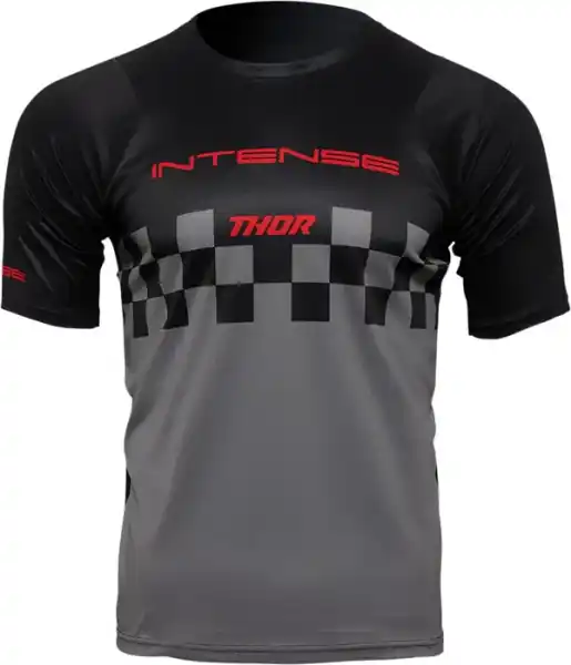 Tricou MTB Thor Intense Assist Chex Black/Gray XL Retur gratuit