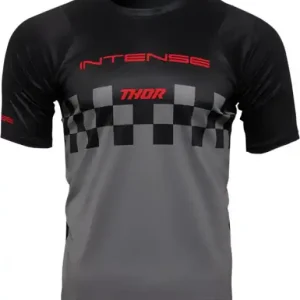 Tricou MTB Thor Intense Assist Chex Black/Gray Cel mai vândut