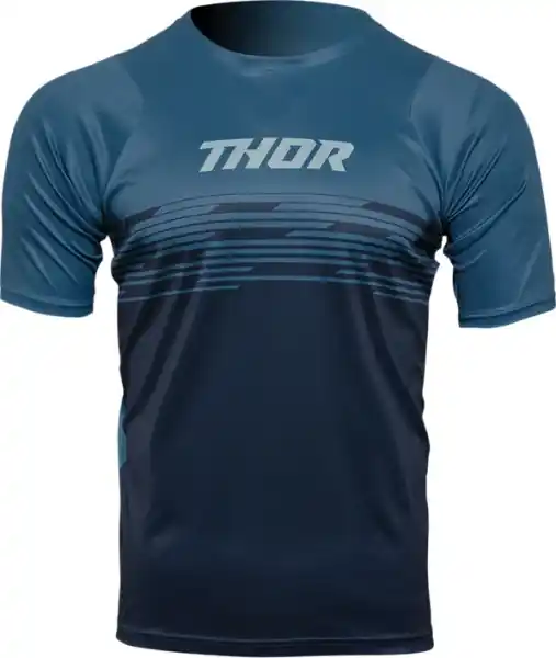 Tricou MTB Thor Assist Shiver Midnight Blue/Teal Cumpără online