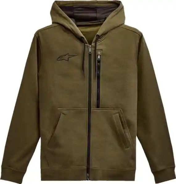 Preț mic Asymmetrical Zip-up Hoodie Green L