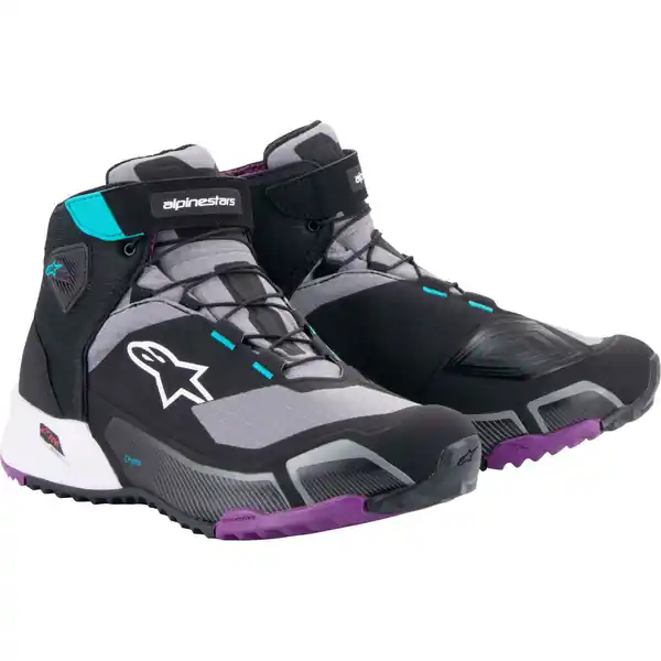 Disponibil imediat Ghete dama ALPINESTARS CR-X DRYSTAR Black/Grey/Purple 37