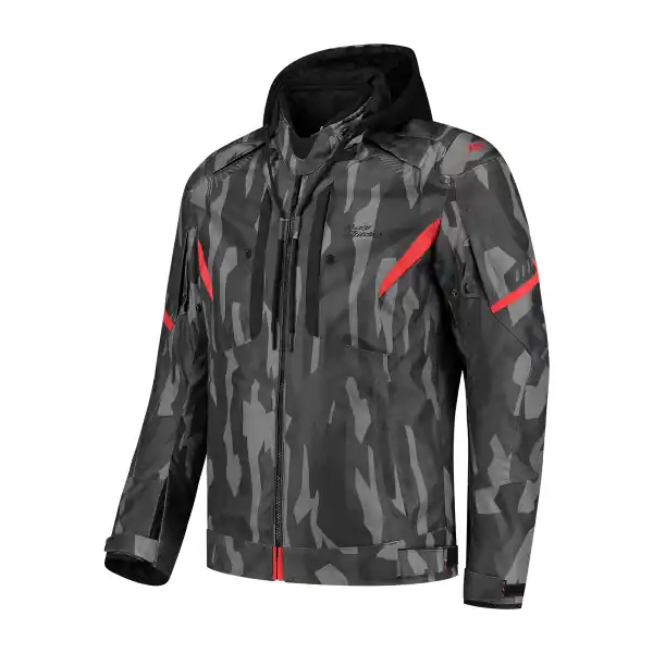 Preț redus Geaca Rusty Stitches Dylan Black/Camo Red XXL