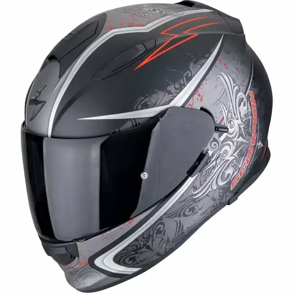 Casca integrala SCORPION EXO-491 RUN XS Negru mat/Rosu Ofertă exclusivă