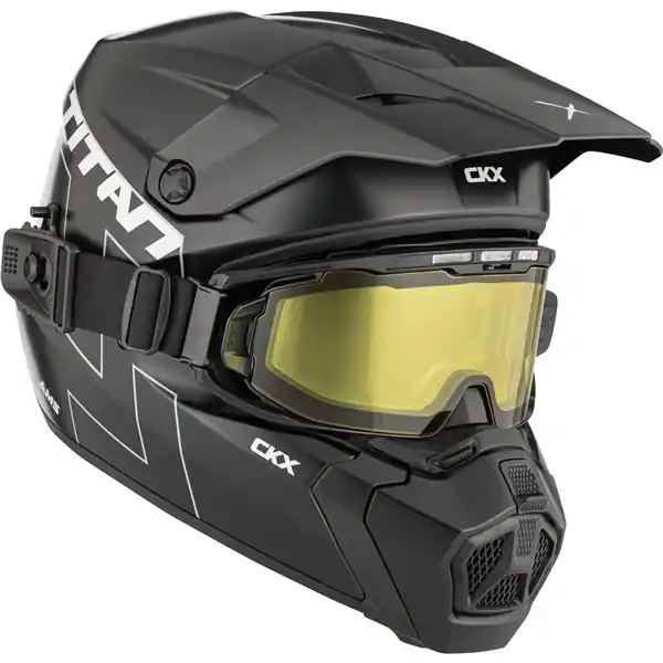 Cască CKX Titan AMS negru mat + ochelari de protecție, mărimea 2XL Ofertă