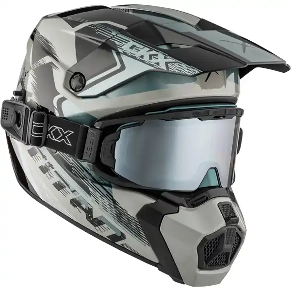 Cască CKX Titan AMS Concordia Gri Lucios + Ochelari de protecție, 3XL Reducere