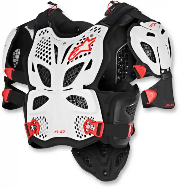 A-10 Full Chest Protector White-black Xs-s Black, White XS/S Reducere