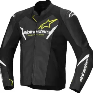 Ultima șansă Geaca Piele Alpinestars Faster V3 Airflow Black/White 54