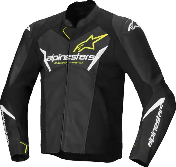 Preț mic Geaca Piele Alpinestars Faster V3 Airflow Black/White 58