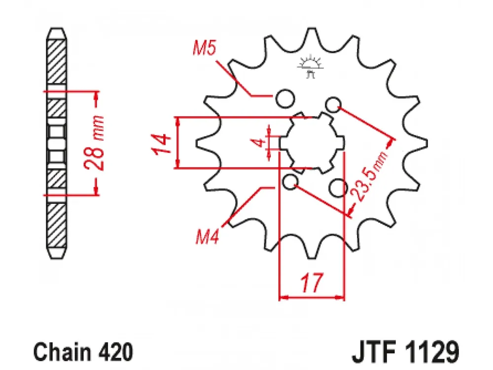 Vezi acum Pinion fata JT JTF 1129-12 12T, 420