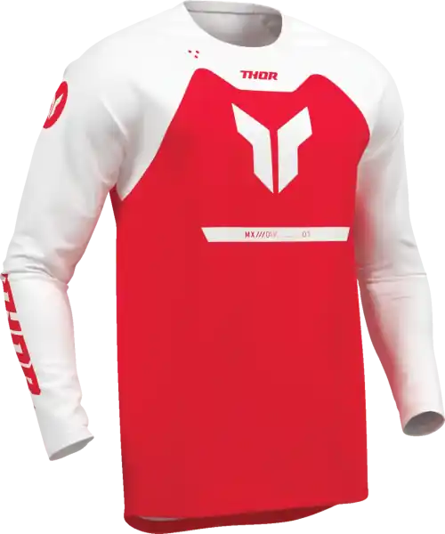 Ofertă Tricou Thor Ridemode Menace Alb/Roșu 2XL