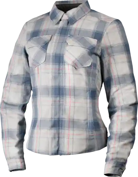 Womens Fallblock Flannel Jacket Gray, White XL Doar azi