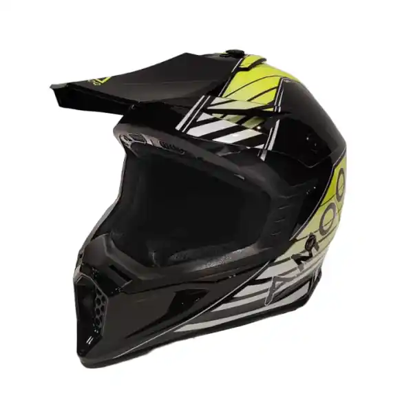 AMOQ Meteor V2 Helmet Axis Black/Yellow glossy, XS Promoție