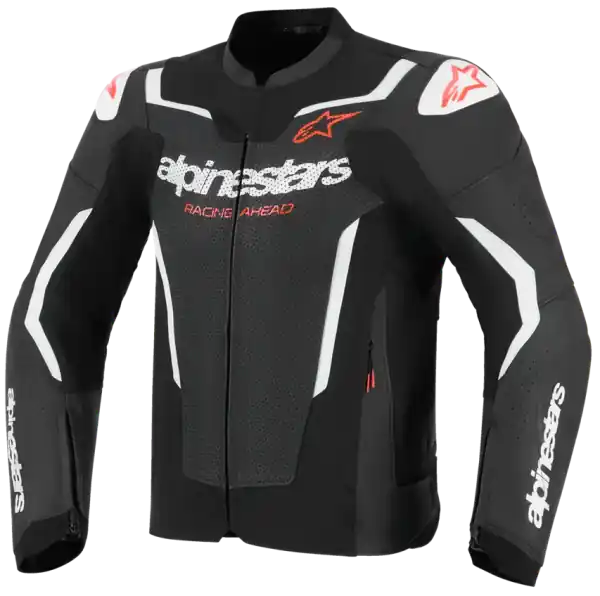 Geacă piele Alpinestars GP Force Airflow V2 Negru / Alb 52 Reducere de preț