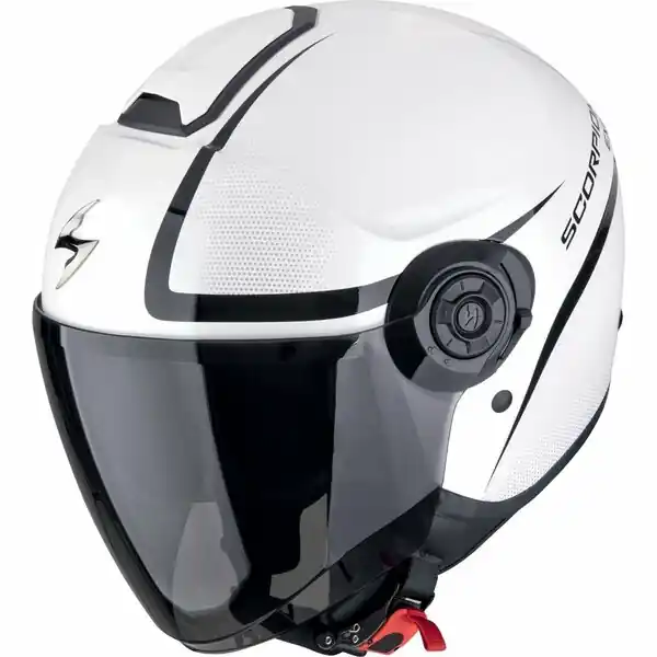 Casca open face/jet SCORPION EXO CITY II INTERCITY Alb/Negru XL Reduceri