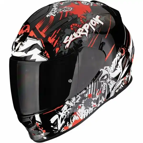 Casca integrala SCORPION EXO-491 SPECTOR S Negru/Rosu Lichidare de stoc