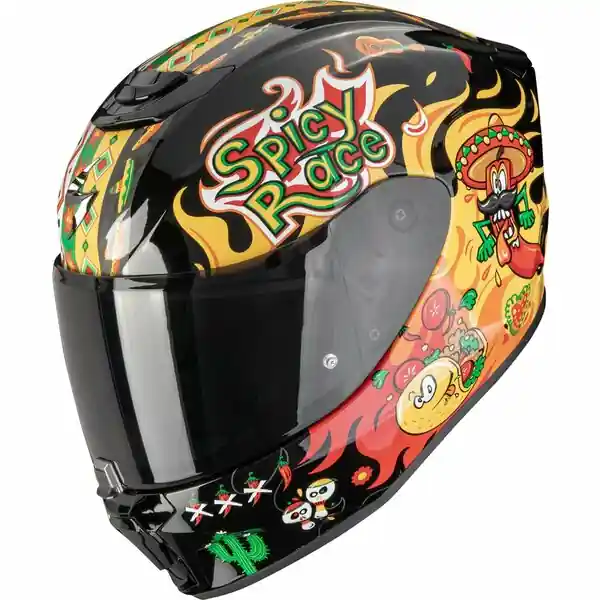 Preț mic Casca integrala de copii SCORPION EXO-JNR AIR YUCATAN S Negru/Galben/Rosu