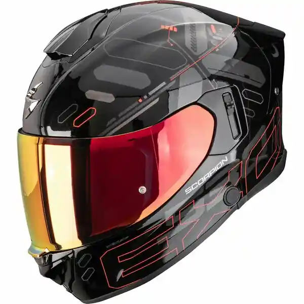 Promoție Casca integrala SCORPION EXO-530 AIR FOND XS Negru/Rosu