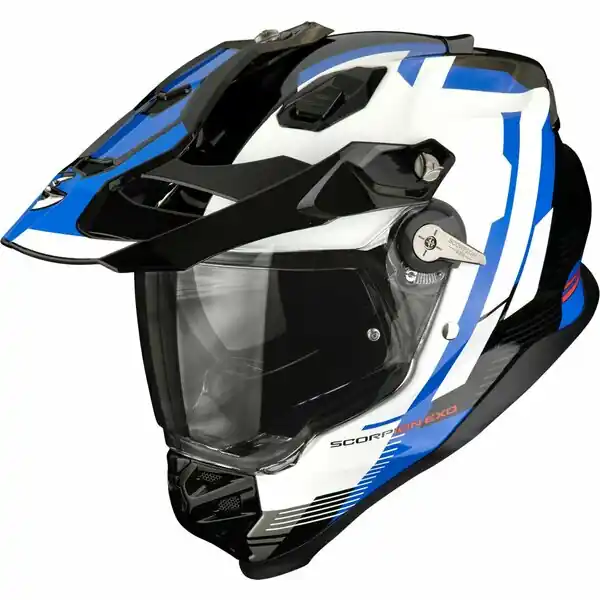 Casca enduro/adventure SCORPION ADF-9000 AIR PATROL S Negru/Albastru/Alb Cel mai vândut