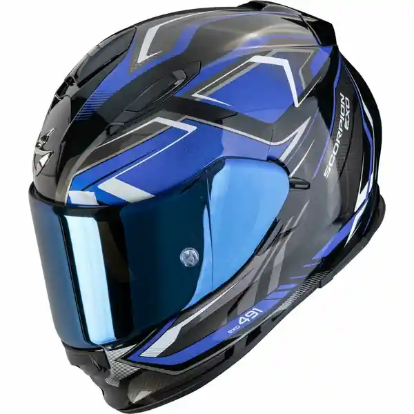 Casca integrala SCORPION EXO-491 ZUMO M Negru/Albastru Reducere de preț