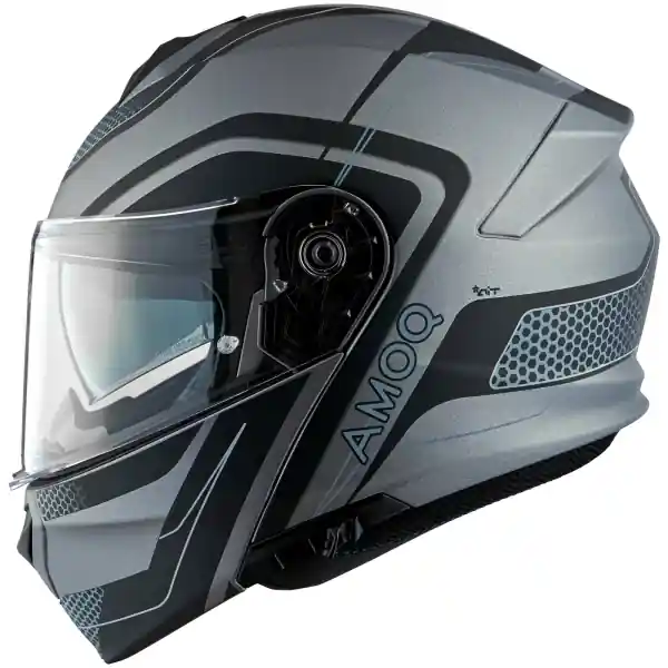 Calitate înaltă AMOQ Helmet MI100 Porto black/grey, 3XL