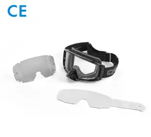Cumpărături sigure OCHELARI MOTO CFMOTO MX / ENDURO ANTI-FOG – SET COMPLET, NEGRU