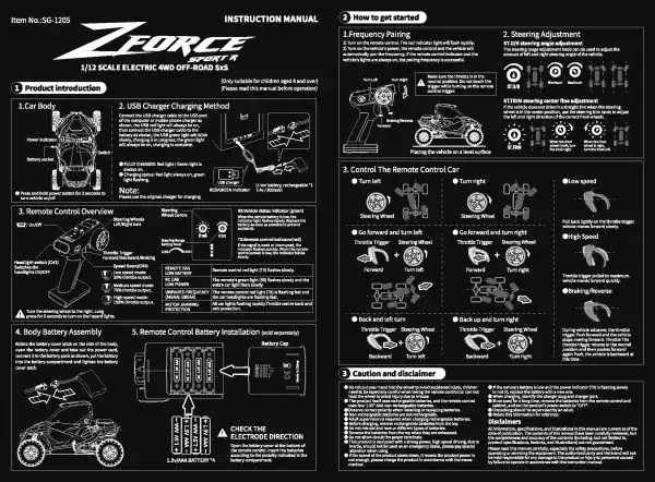 MAȘINĂ RC CFMOTO ZFORCE 1000 SPORT – 1 12, ALB / NEGRU Ofertă de sezon