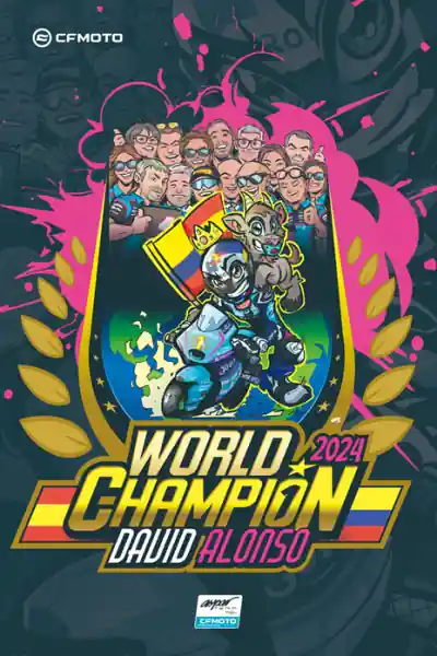 POSTER CFMOTO MOTO3 CHAMPION – DAVID ALONSO Cumpărături sigure