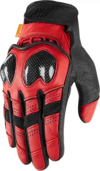 Manusi Textil/Piele Icon Contra2™ Red 3XL Preț redus