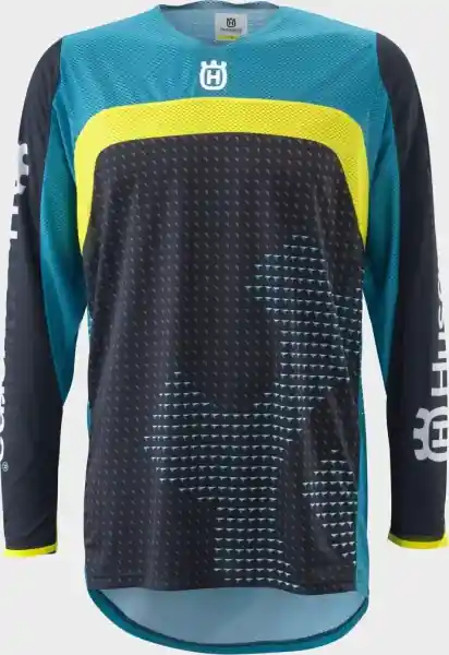 Vezi acum Tricou Husqvarna Railed Pro Blue/Yellow/Turquoise M