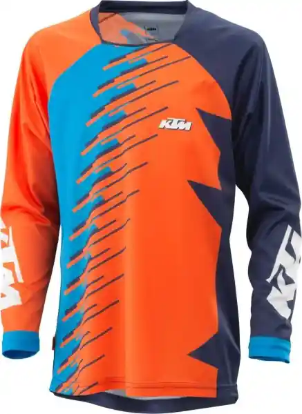 Cel mai bun preț Tricou Copii KTM Gravity-FX Edrive Blue/Orange XS / 104-116 / 3-6Y