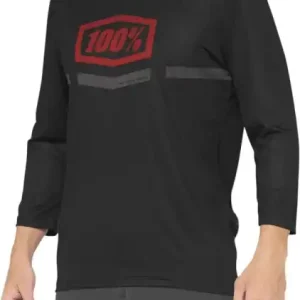 Vezi acum Tricou MTB 100% Airmatic 3/4 Sleeve Black/Red XL