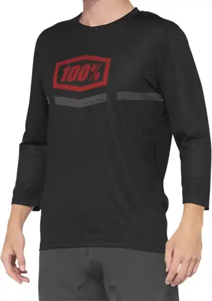 Vezi acum Tricou MTB 100% Airmatic 3/4 Sleeve Black/Red XL