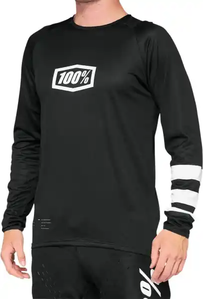 Reducere de preț Tricou MTB 100% R-Core Black/White M