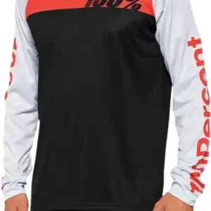 Calitate înaltă Tricou MTB 100% R-Core Black/Red L