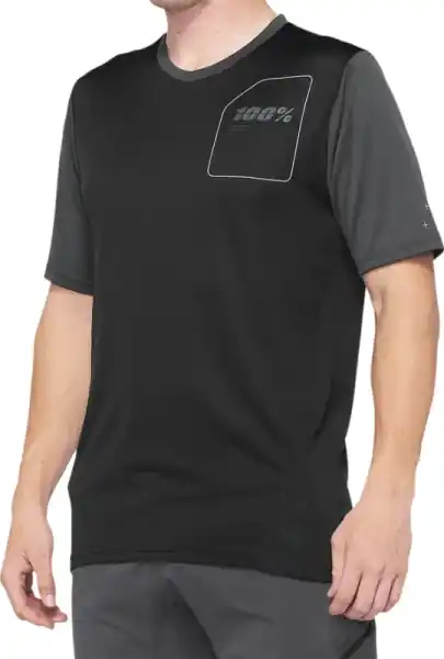 Tricou MTB 100% Ridecamp Black/Charcoal L Nu rata
