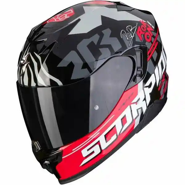 Preferatul clienților Casca integrala SCORPION EXO 520 EVO AIR ROK BAGOROS Negru/Rosu L +