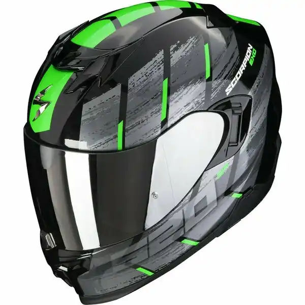 Preț mic Casca integrala sport/touring SCORPION EXO-520 EVO AIR MAHA Negru mat/Rosu Negru/Verde XS
