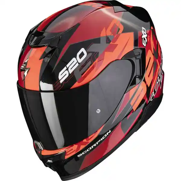 Casca integrala sport/touring SCORPION EXO-520 EVO AIR COVER Argintiu / Rosu S Ofertă specială
