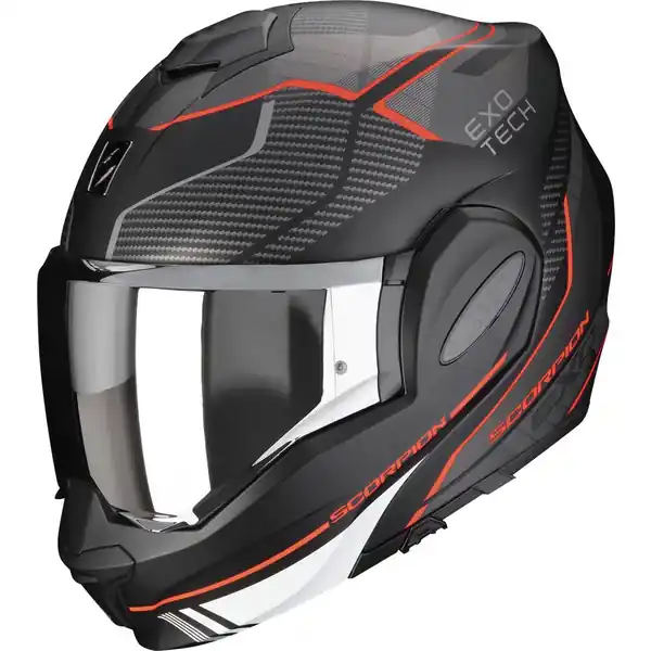 Premium Casca modulara flip-back EXO-TECH EVO ANIMO Negru/Galben fluo S