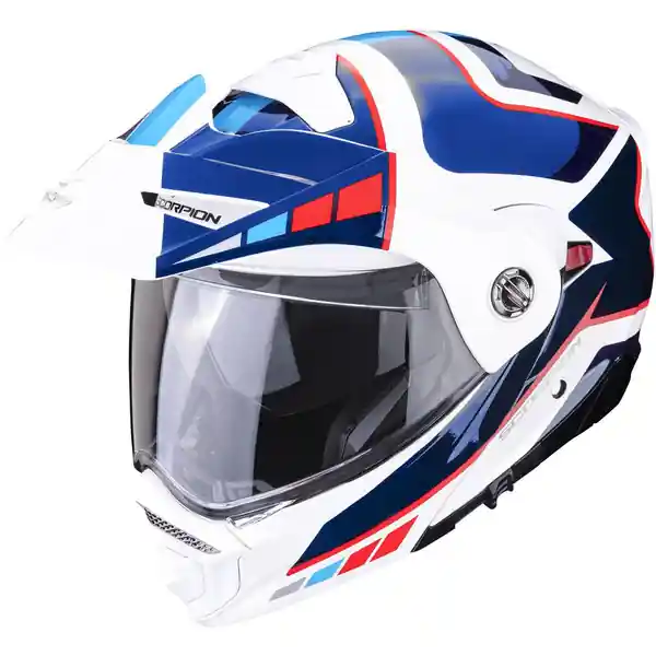 Produs resigilat Casca flip-up touring/adventure SCORPION ADX-2 CAMINO Alb/Albastru/Rosu Reducere